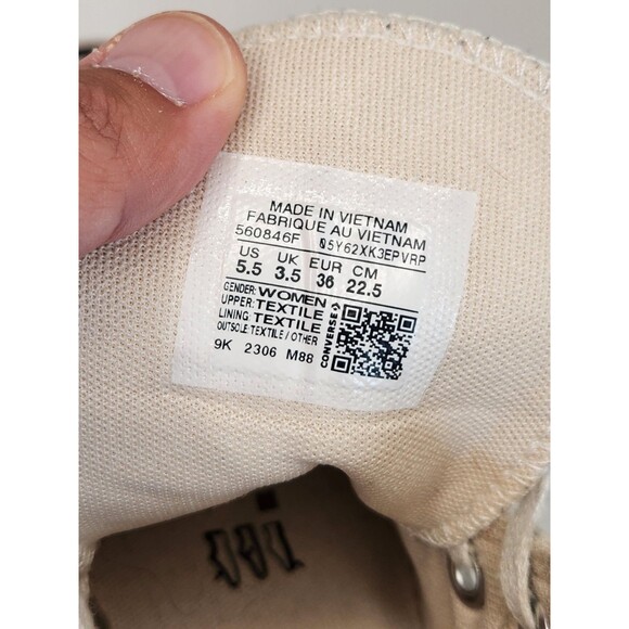 Converse All Star Shoes Women's 5.5 White Lift Platform Chuck Taylor Sneakers - Picture 9 of 9